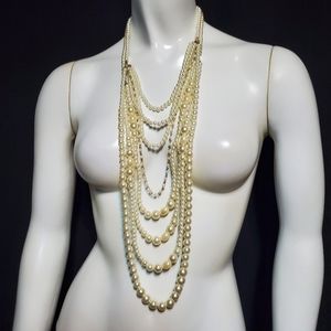 Multilayer Faux Pearl Necklace